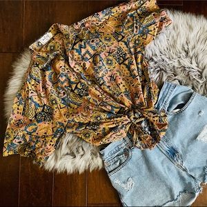 Vintage Aztec Print Button Down